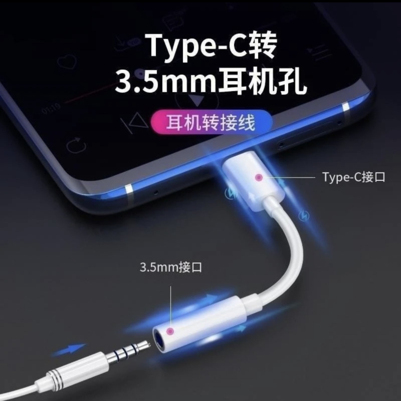 3.5mm回転typecヘッドホンアダプタはアップル華為粟聴歌線制御type-cオーディオ線に適用される|undefined