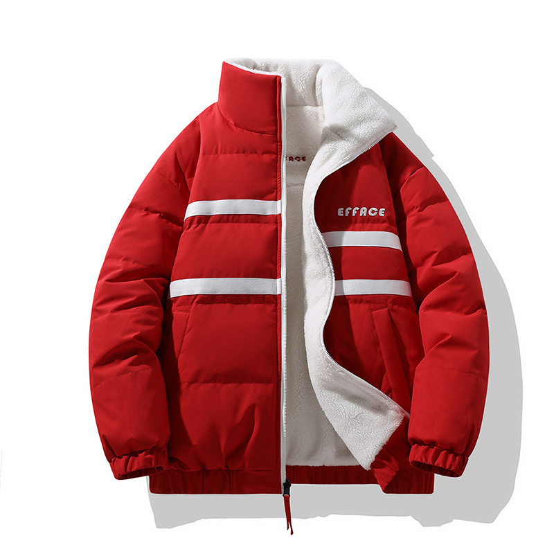 Down Jacket Men's 2025 New Double-Sided Wear Thickeneded Cold-Proof Stand-Up Collar White Duck down Youth Winter Jacket Trendy Brand