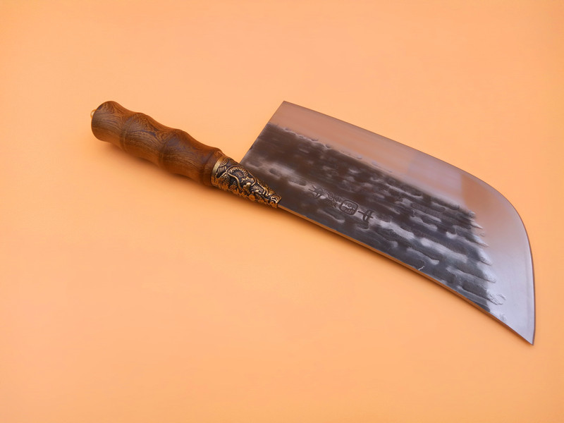 Longquan kitchen knife handmade forging boutique kitchen knife stainless steel slicing knife round head special offer factory straight hammer pattern household kitchen knife