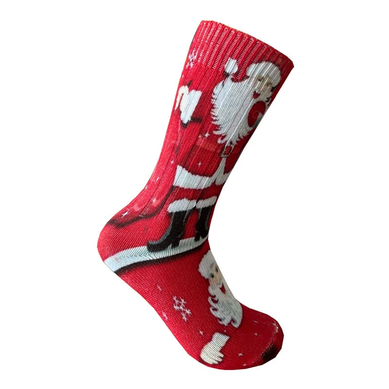 Популярные рождественские носки, мужские и женские носки до середины икры, Праздничные Носки, новые носки Amazon, трансграничные, оптом, хлопковые носки с принтом