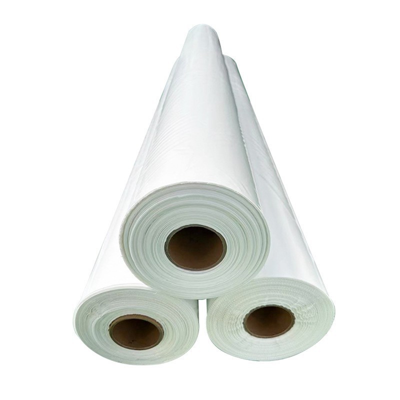 Ancho blanco lechoso película termocontraíble en stock al por mayor yate ascensor embalaje pe película termocontraíble equipo película de embalaje