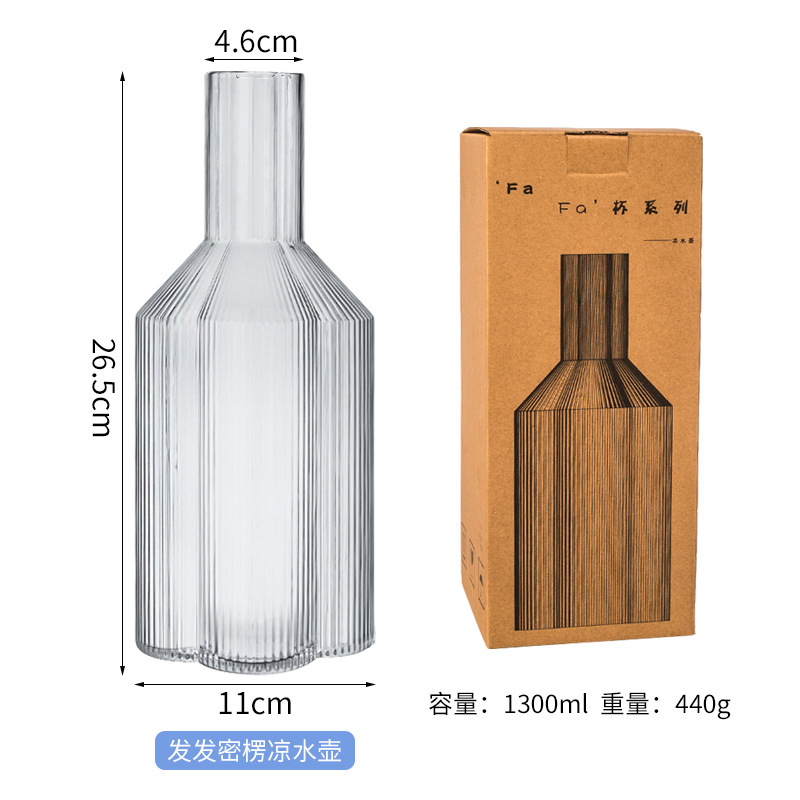 ヨーロッパ式のうねりのグラスの縦の杯のストライプの高い足のアイスクリームのコップの家庭用の冷たい水筒のinsはコップを畳むことができます。|undefined