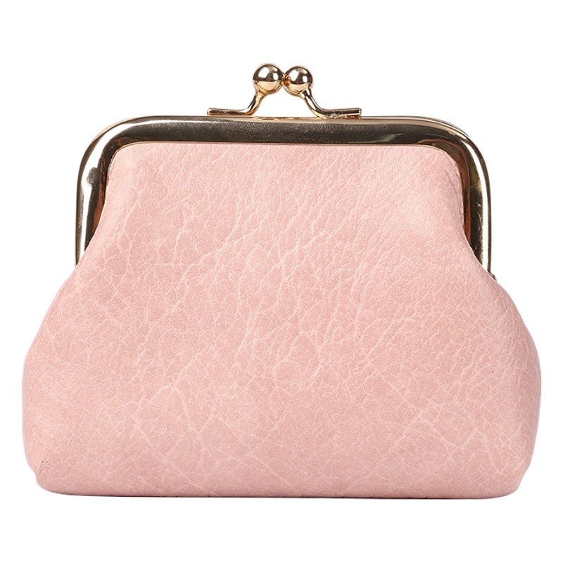 2022 New Vintage Coin Purse Women's Short Wallet Buckle Candy Color Coin Bag Coin Bag in stock Wholesale