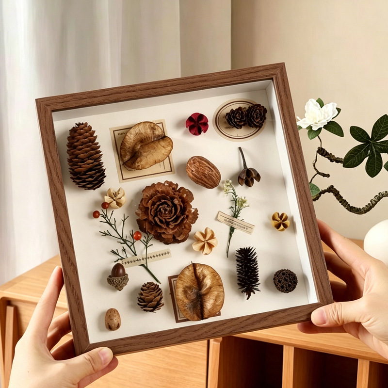 Hollow Three-Dimensional Photo Frame for Dried Flowers DIY Plant Specimen Frame Pop Mart Blind Box Storage Display Frame Tabletop Display