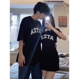Couple 2023 Summer new fashion POLO collar dress T-shirt dress women's suit a generation of hair