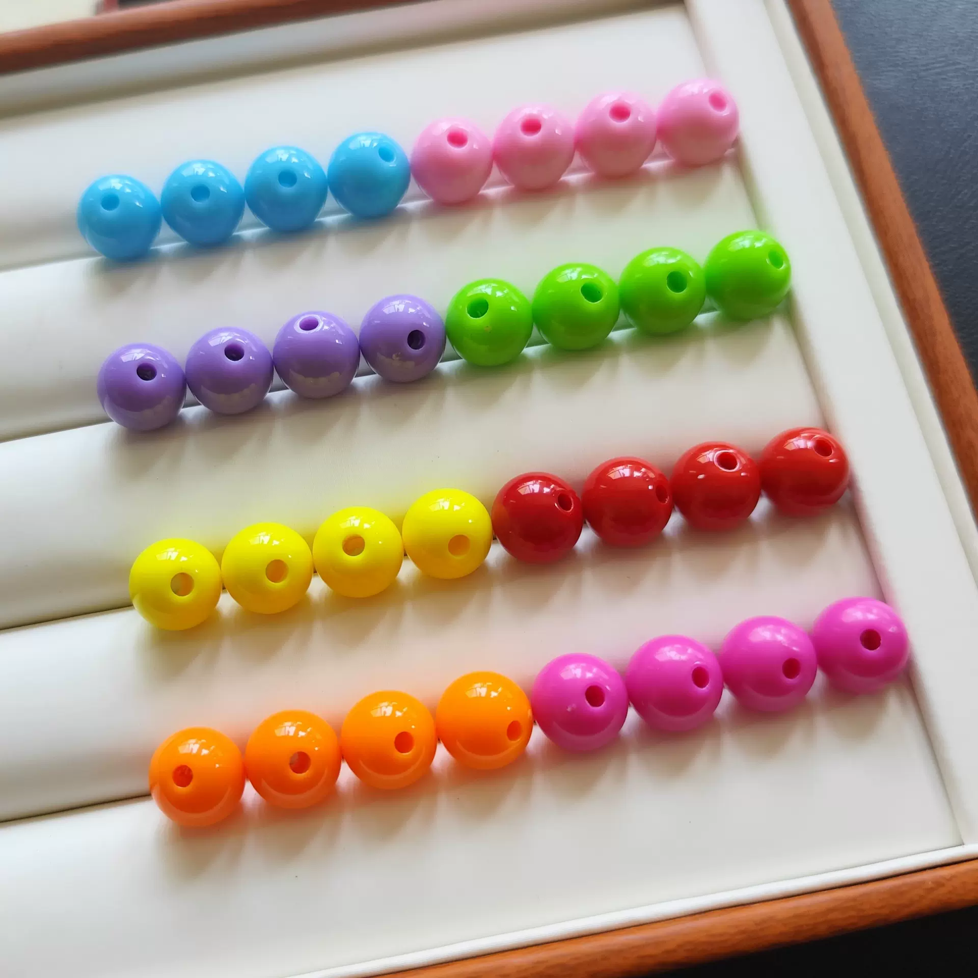 8-30mm实色珠亚克力散珠DIY手工串珠手机链项链饰品配件材料