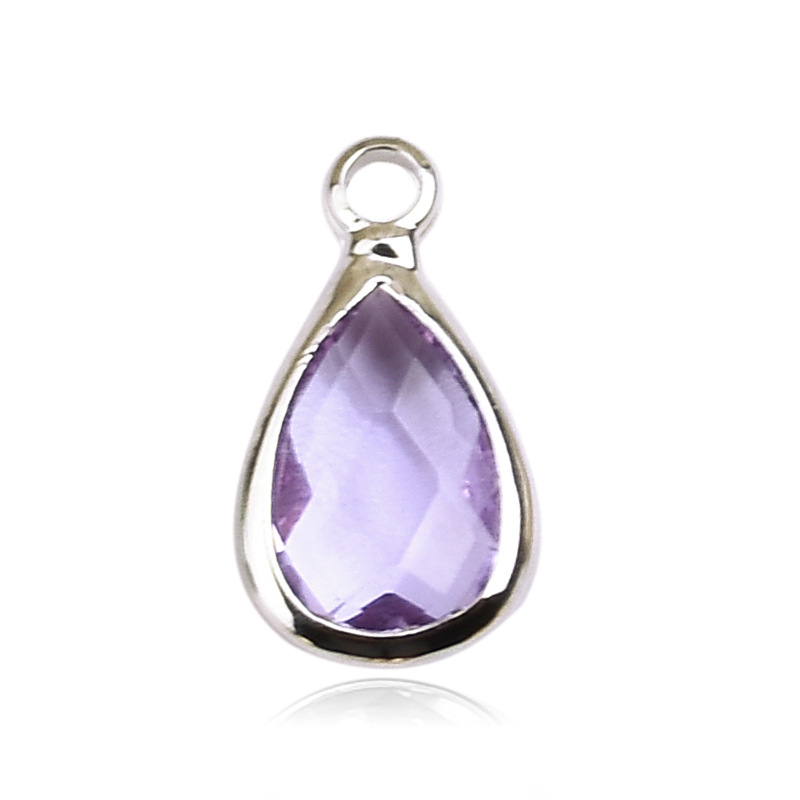 1g Weight Pendant Jewelry Making Type 8 * 14mm Jewelry Making Size Glass, Birthstone Inlay Material DIY Jewelry Accessories Classification 1 Piece Quantity Copper Material Water Droplets Pattern Inlay Design Casual, Simple Style Style 1 Piece 8 * 14mm Copper Glass Birthstone Water Droplets Pendant 11