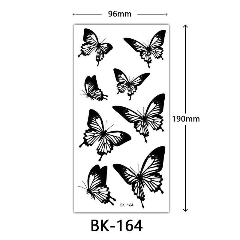 Tatuaje Temporal de Flores Boceto de Papel de Transferencia al Agua, Impresión por Transferencia de Agua, para Cuerpo image 170