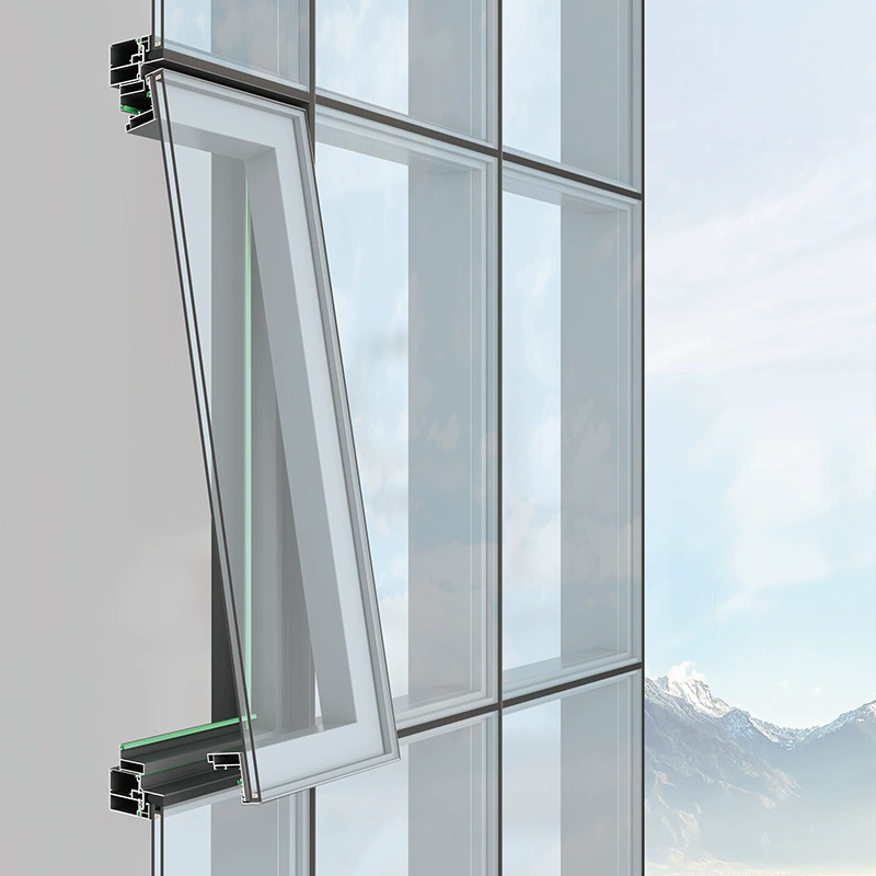 Foshan glass curtain wall processing hotel office building fully hidden frame aluminum alloy insulating glass curtain wall