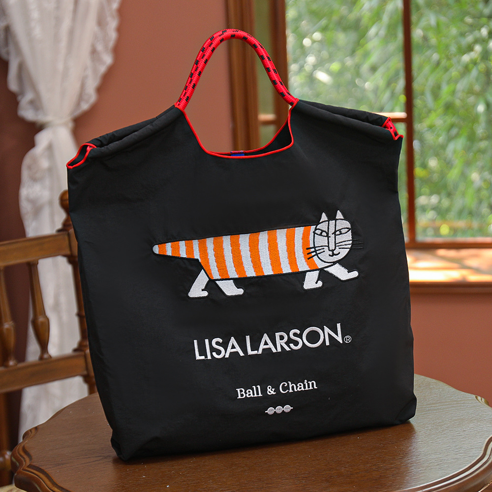 厳選ネット赤同項日系ボールチェーン刺繍レジ袋女性ファッション小衆大容量シングルバッグ潮