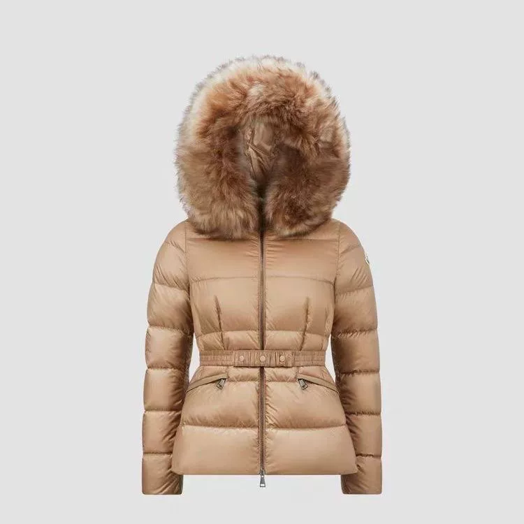 Down jacket, velvet fitted brace, duck down, increased thickness, slim fit