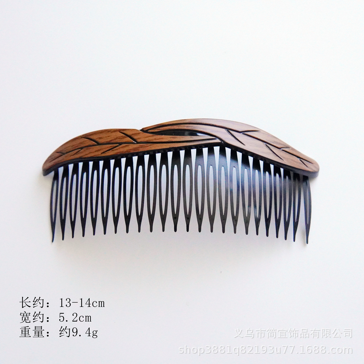 13.5cm 24 dientes de madera grande amor hueco insertar peine de moda madre peinado de plástico clásico