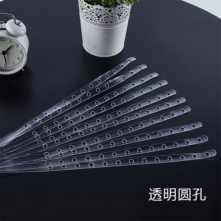 Clothing Store Display Rack Set with Plastic Transparent Hooks and White Leather Strips for Garment Connection Strips Clothing Store Display Rack Set with Plastic Transparent Hooks and White Leather Strips for Garment Connection Strips