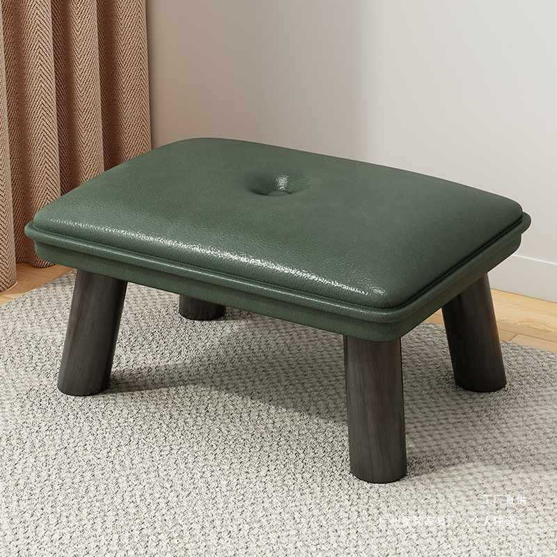 Small Stool, Small Low Stool for Home Use in the Living Room, Sturdy and Durable Bench, Coffee Table Stool, Sofa Footstool, Seating Ottoman, Soft Cushion Shoe-Changing Stool