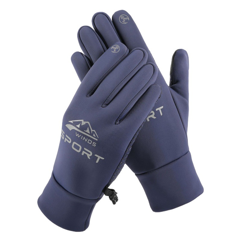 Guantes de esquí de otoño e invierno antideslizantes impermeables cálidos reflectantes al aire libre pantalla táctil forrada de lana montañismo guantes deportivos ventas directas