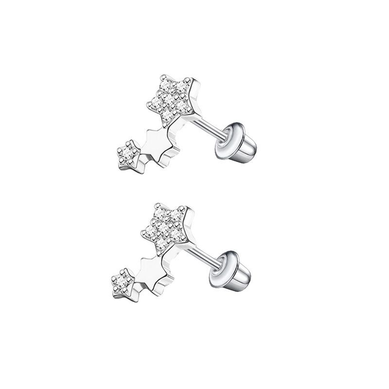Plating Design 1 Pair Ear Cartilage Rings & Studs Simple Style Classic Style Heart Shape 304 Stainless Steel Plating Ear Cartilage Rings & Studs