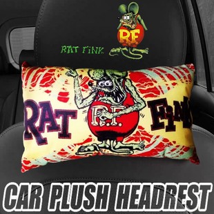 Rat Fink Fink Mouse Car Headrest Decoration Personalized Cross-Border Hot-Selling Headrest Car Interior Universal Type