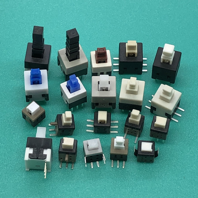 Self-locking button switch with temperature-resistant PPA material, oven-passable, touch reset, no lock surface mount button switch
