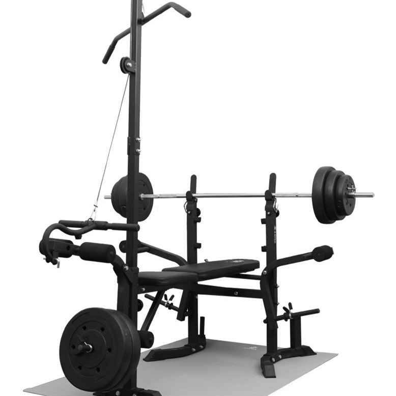 Barbell rack Squat rack Press de Banco equipo de fitness hogar de los hombres de pórtico peso Barbell traje ajustable altura