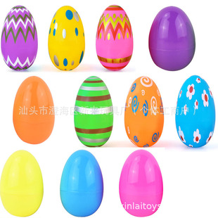 Easter Painted Egg Toy 10cm15cm25cm Plastic Egg Shell Large Egg Print Egg Resurrection Egg Shell