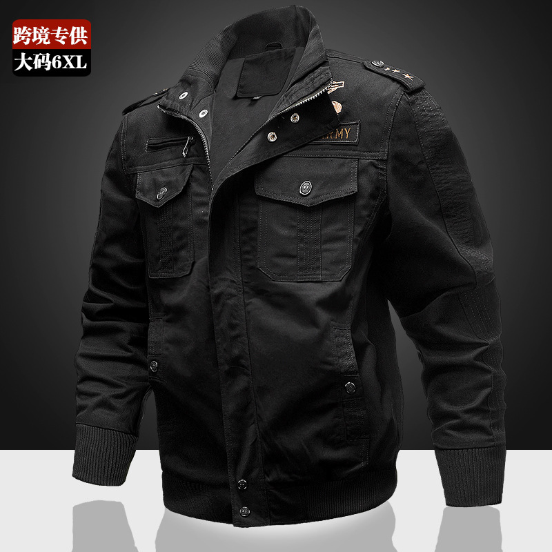 Amazon Aliexpress 2022 primavera y otoño ropa de hombre europea y americana de algodón de tamaño grande chaqueta de hombre chaqueta de trabajo casual chaqueta de hombre