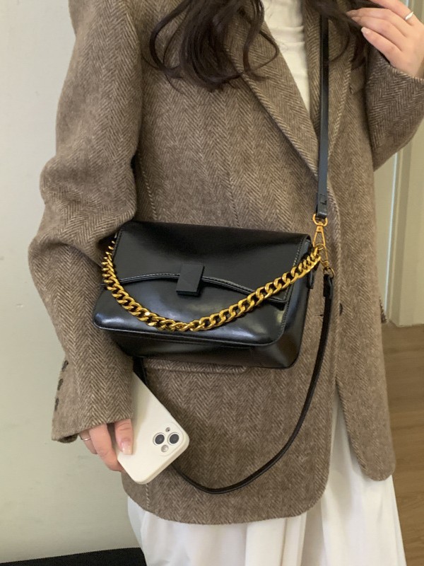 Bolso cuadrado de textura francesa de mujer comercio exterior nueva moda ligera cadena de lujo bolso de hombro bajo la axila bolso de alta calidad