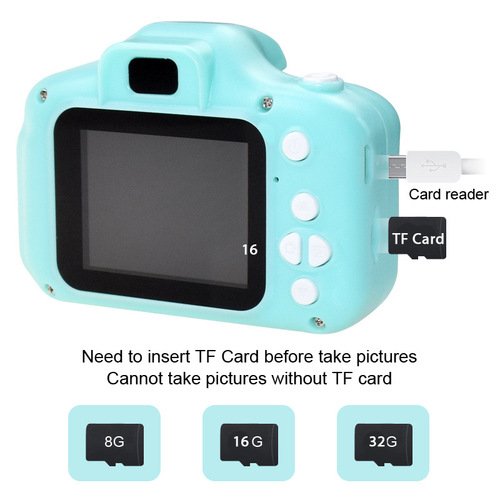 x2 HD Children's Digital Camera Cartoon Camera Cross-border Portable DSLR Camera Gift Toy Manufacturer Wholesale