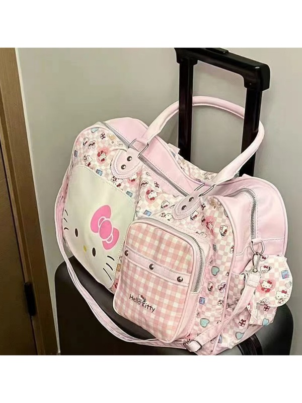 HelloKitty旅行包卡通可爱可套行李箱附加大包包凯蒂猫手提健身包|undefined