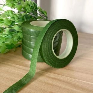 Handmade Floral Tape Crepe Paper Silk Screen Flower Wrapping Material DIY Green Tape Paper Art