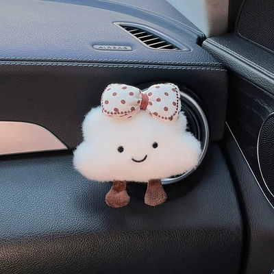 Car hanging – film rearview mirror ornaments - polka-dot-knot-cloud-air-outlet-decoration-free-aromatherapy-tablets