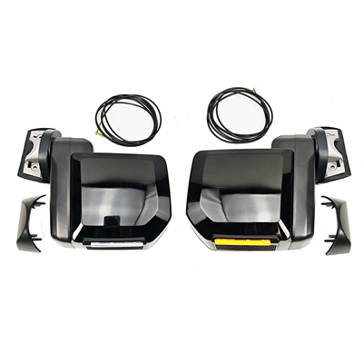 Suitable for Toyota 24-year-old Land Cruiser LC76 rear-view mirror 78 rear-view mirror 79 modified 71 series electroplating (Rearview mirror/rearview mirror) - gloss-black-with-lightrearview-mirror-set-left-right