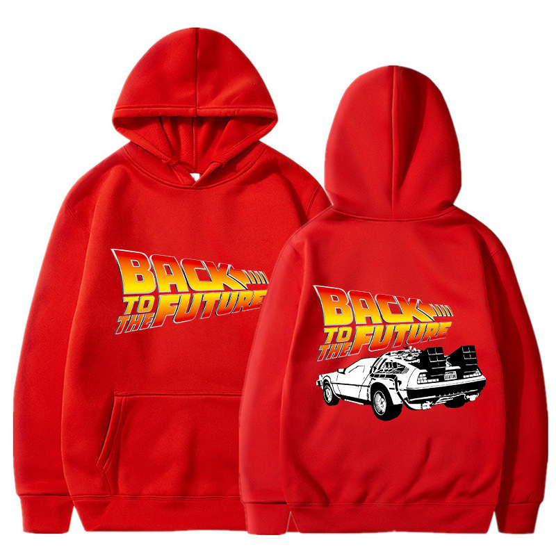 Back To The Future Hoodies Men Fashion Graphic Printed Long