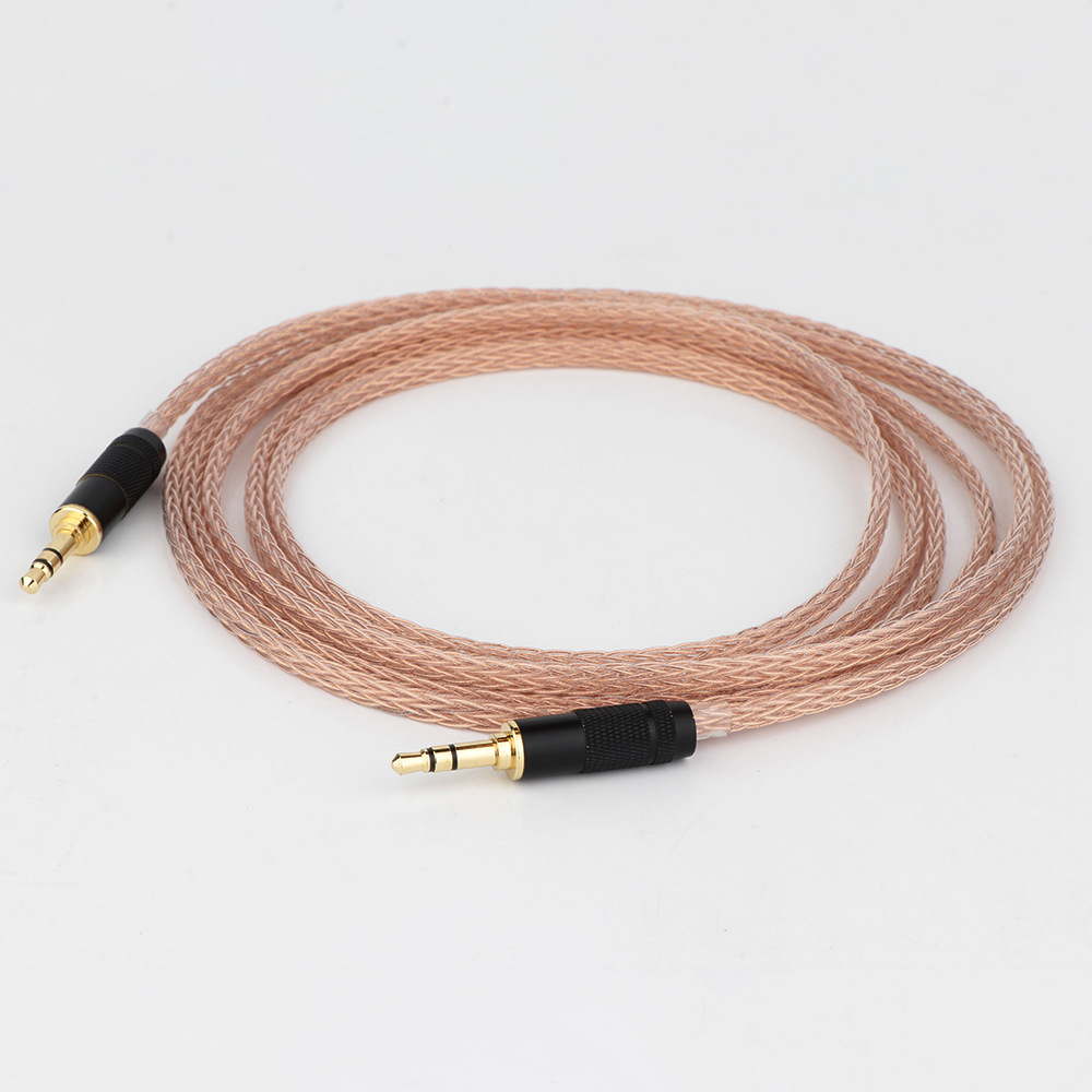 Preffair 16 core braided 3.5mm to 3.5mm stereo male upgrade HIFI audio auxiliary cable