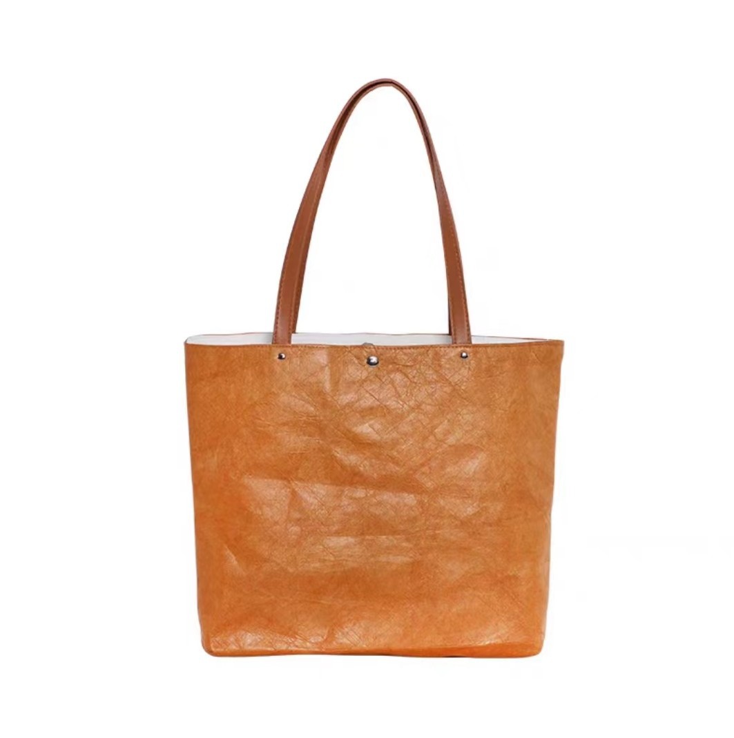 文艺范购物袋收纳袋环保购物袋可水洗牛皮纸袋大容量手提袋午餐袋