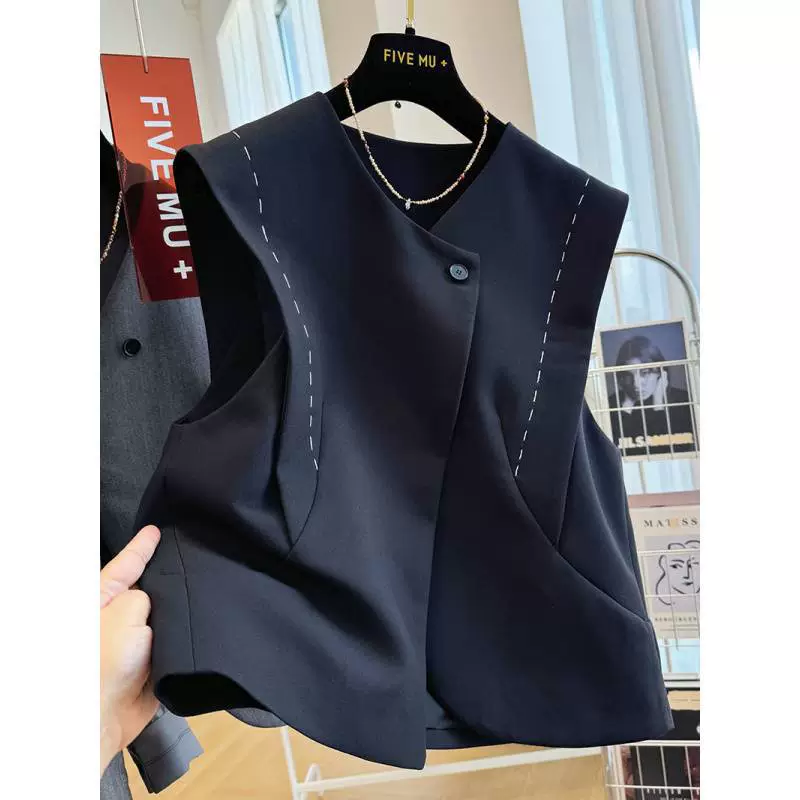 Fat MM большой размер 300 кг новый китайский свободный тонкий костюм жилет женский весна и осень новый модный жилет куртка 2