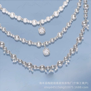HEFANG何方珠宝气泡方糖项链轻奢高级感锁骨链精致项饰女生日礼物