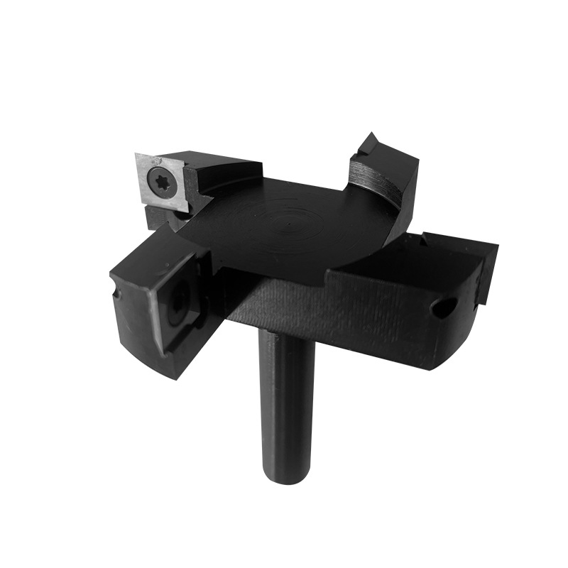 Cuchillo para romper tablas de cuatro cuchillas montado en rack, cuchillo para ranurar de cuatro cuchillas, cuchillo para limpiar la parte inferior, cuchillo para romper tablas con incrustaciones extraíbles, mango 1/2, 12 mangos