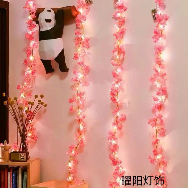 Cross-border solar light string LED rattan light simulation Parthenocissus battery light string courtyard decorative lights copper wire lights