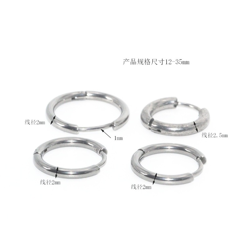 ステンレス製のシンプルでトレンディなフープピアス、高級感のある丸型ピアス、女性用イヤリング、アクセサリー|undefined