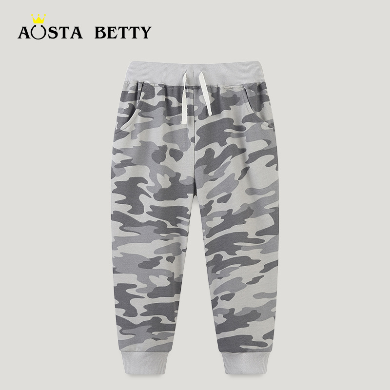 Autumn New Children's Clothing Pants European and American Style Boys' Sweatpants Fashionable Camouflage Children's Trousers Cross-Border Supply