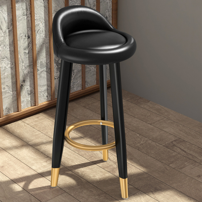 Oil skin black 70cm light luxury black gold [three legs]
