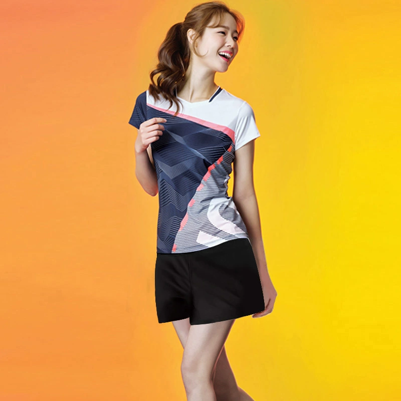 Summer uniform for badminton, quick dry set for training, with short sleeve