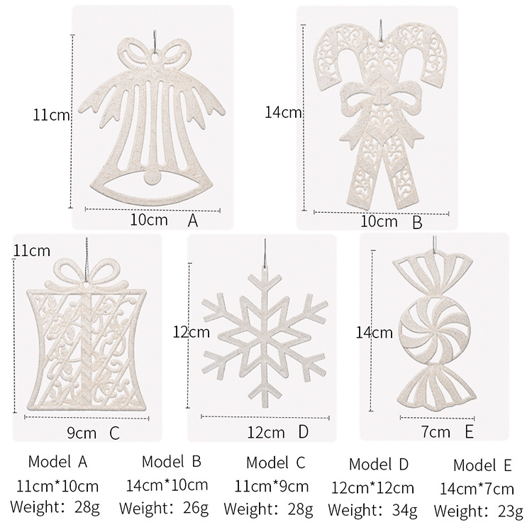 Wholesale Snowflakes Candy Cane Bell Christmas Tree Pendant Nihaojewelry display picture 11
