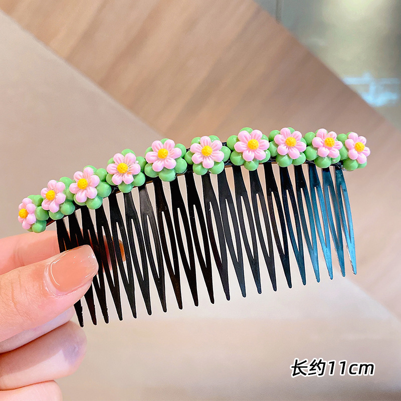 Peine de cabello roto para niños peine de inserción inversa horquilla de pelo roto artefacto versión extendida flequillo de horquilla de niña accesorios para el cabello de acabado flequillo peine
