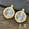 0 gold, double-sided, with gem