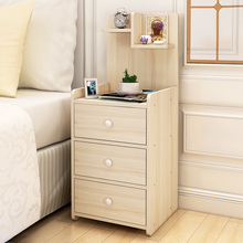 卧室床边柜收纳柜带置物柜小书架床头柜简约现代组装宿舍经济型