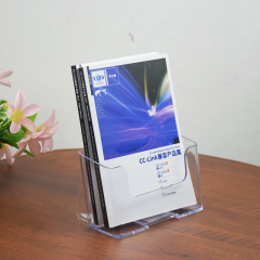 A4 1 層デスクトップデータラックマガジンラック透明パンフレットディスプレイラック a5 カラーページラックプレキシガラスカタログラック