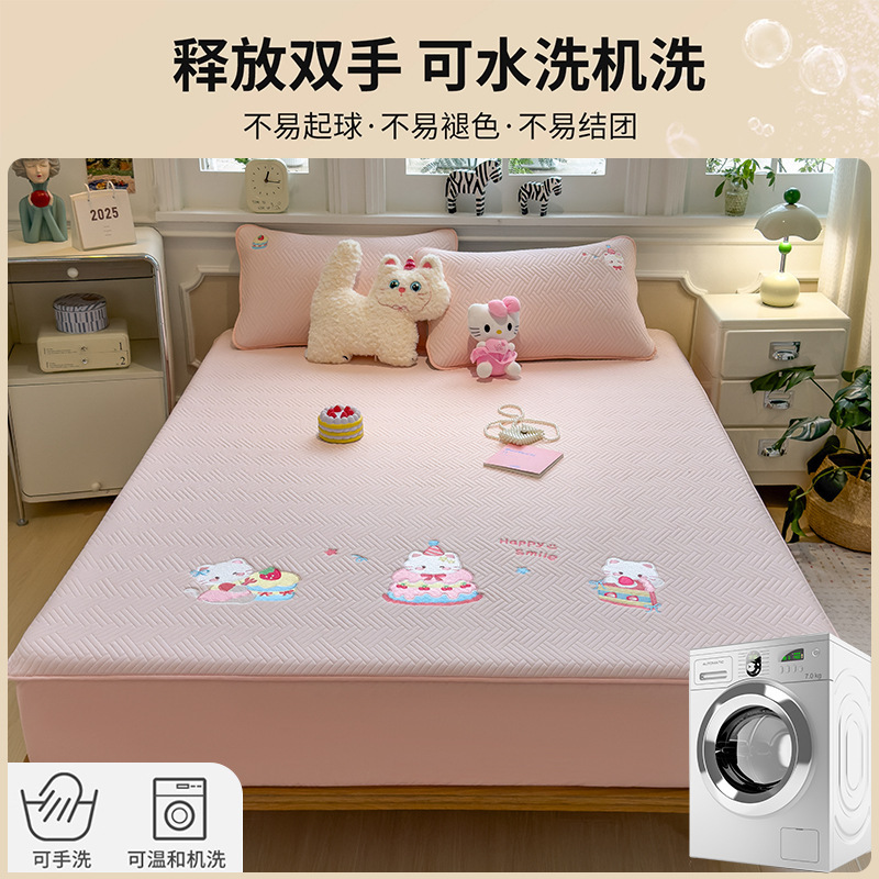 Cama de algodón grueso cubierta de protección de colchón Simmons una sola pieza nueva cubierta de cama a prueba de polvo cubierta de cama antideslizante integral