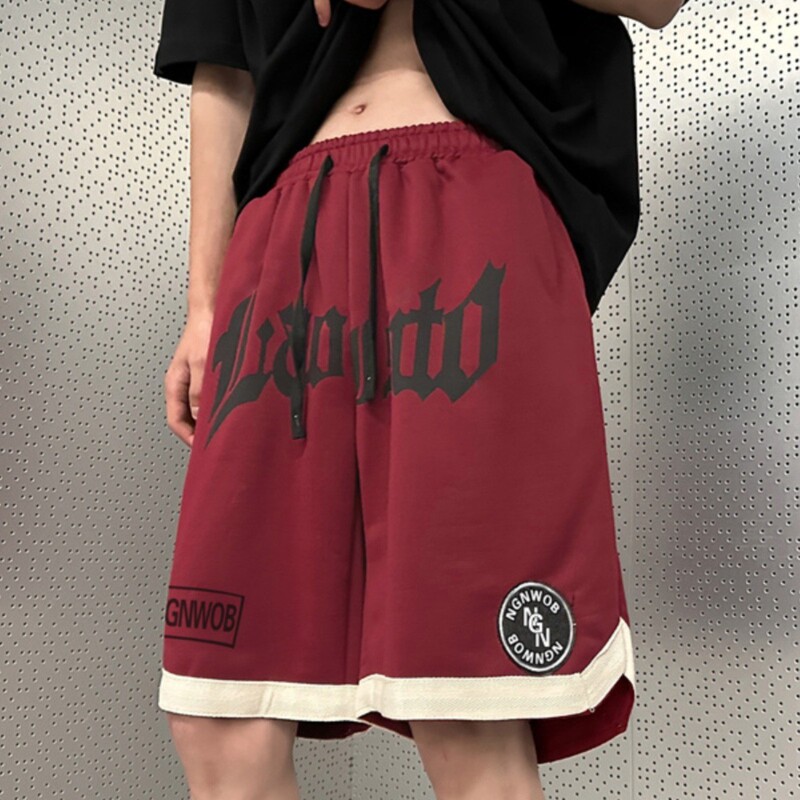 American Hip Hop Basketball Shorts Men's Summer plus size Fashion Brand Hong Kong Style Loose Leisure Sports Pants