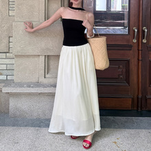 【特价不退换】秀熙熙2025秋季高腰半身裙法式大摆长裙子女85180
